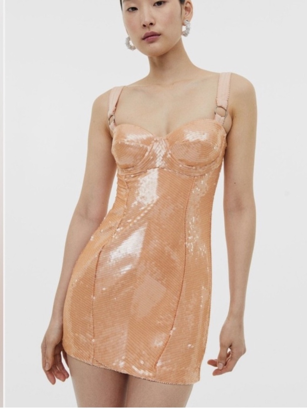 H&M Studio 2023 Bodycon Sequin Mini Dress